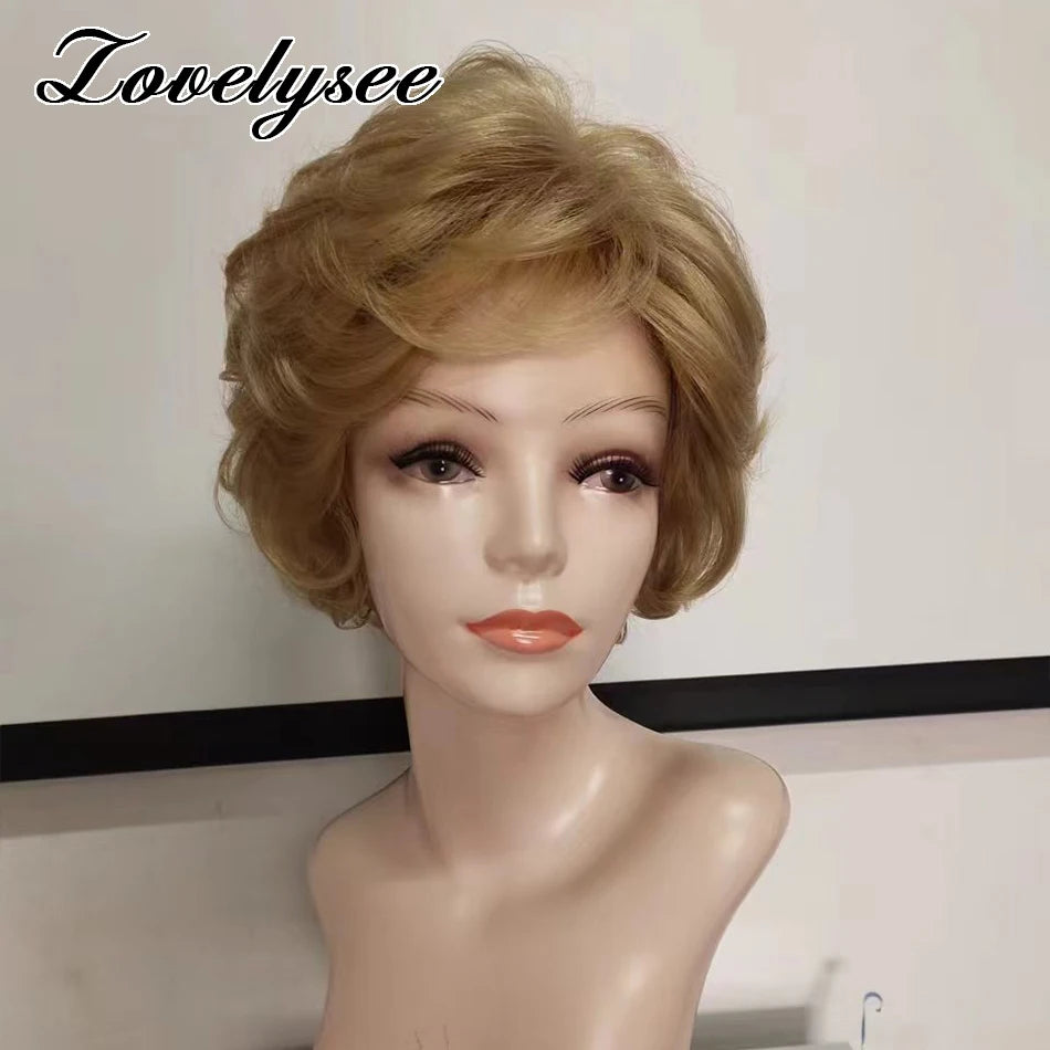 Short Curly Hair Topper Blonde Real Human Hair Toppers 100% Remy Human Hair Toppers Hair For Women Increase Hair Volume