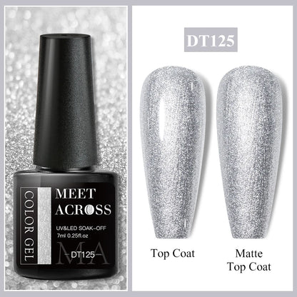 9D Reflective Magnetic Gel Nail Polish 7ml Shiny Glitter Cat Eye Nail Gel Varnishes Semi Permanent Soak Off UV Gel Nail Art