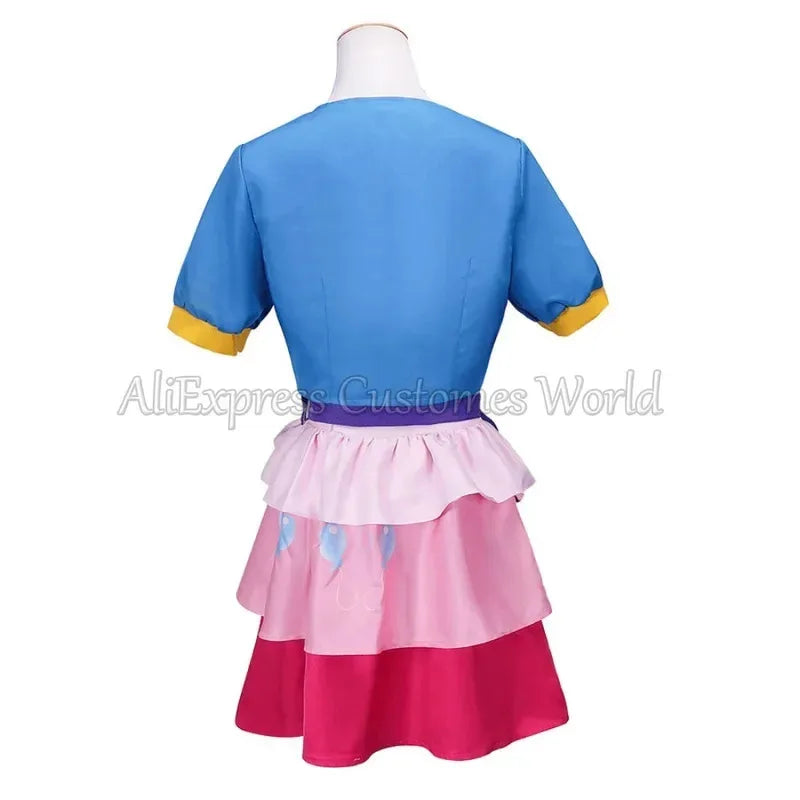 Anime Little Pony Pinkie Pie Cosplay Costume Lovely Princess Skirt Uniform Suit Outfit Halloween Christmas Party Fashion