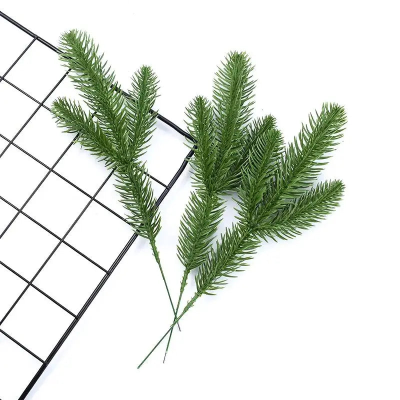 30pcs Artificial Plants Pine Needles Hot sale Home Outdoor Garden arch Decor accessory Wedding Christmas tree Diy Gift scrapbook