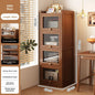 Multi-functional BambooBookcase LargeCapacity Wooden Bookshelf Storage Cabinet Display Rack Home Furniture for Living RoomOffice