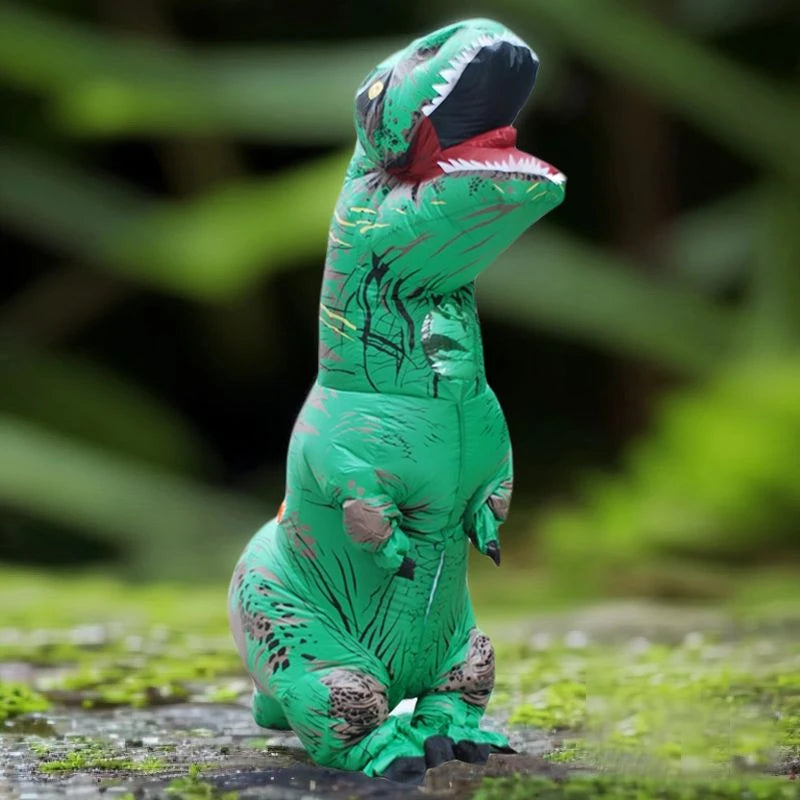 Funny Inflatable Dinosaur Carnival Costume Halloween Christmas New Year Birthday Party Role Playing T-Rex Inflatable Suit Gift