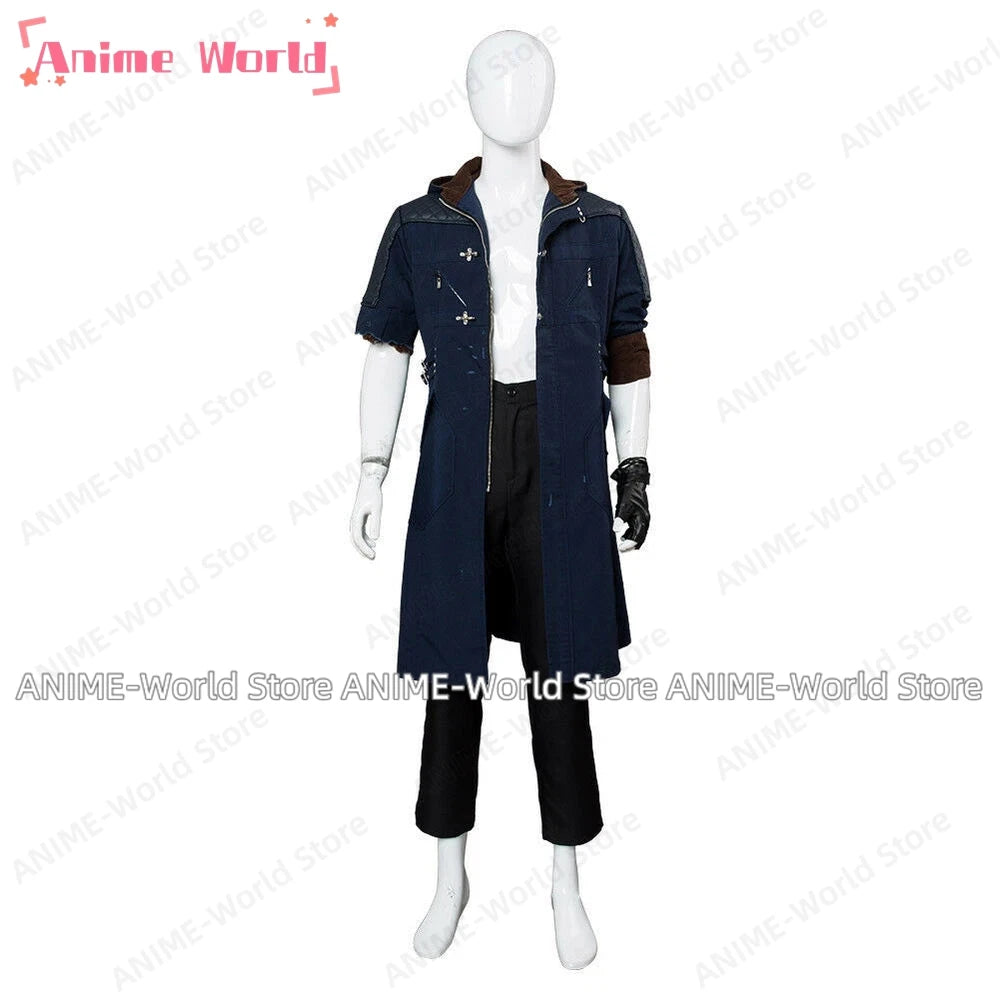 《Custom size》Devil May Cry V DMC5 NERO Damaged Version Costume Cosplay Halloween Coat Jacket