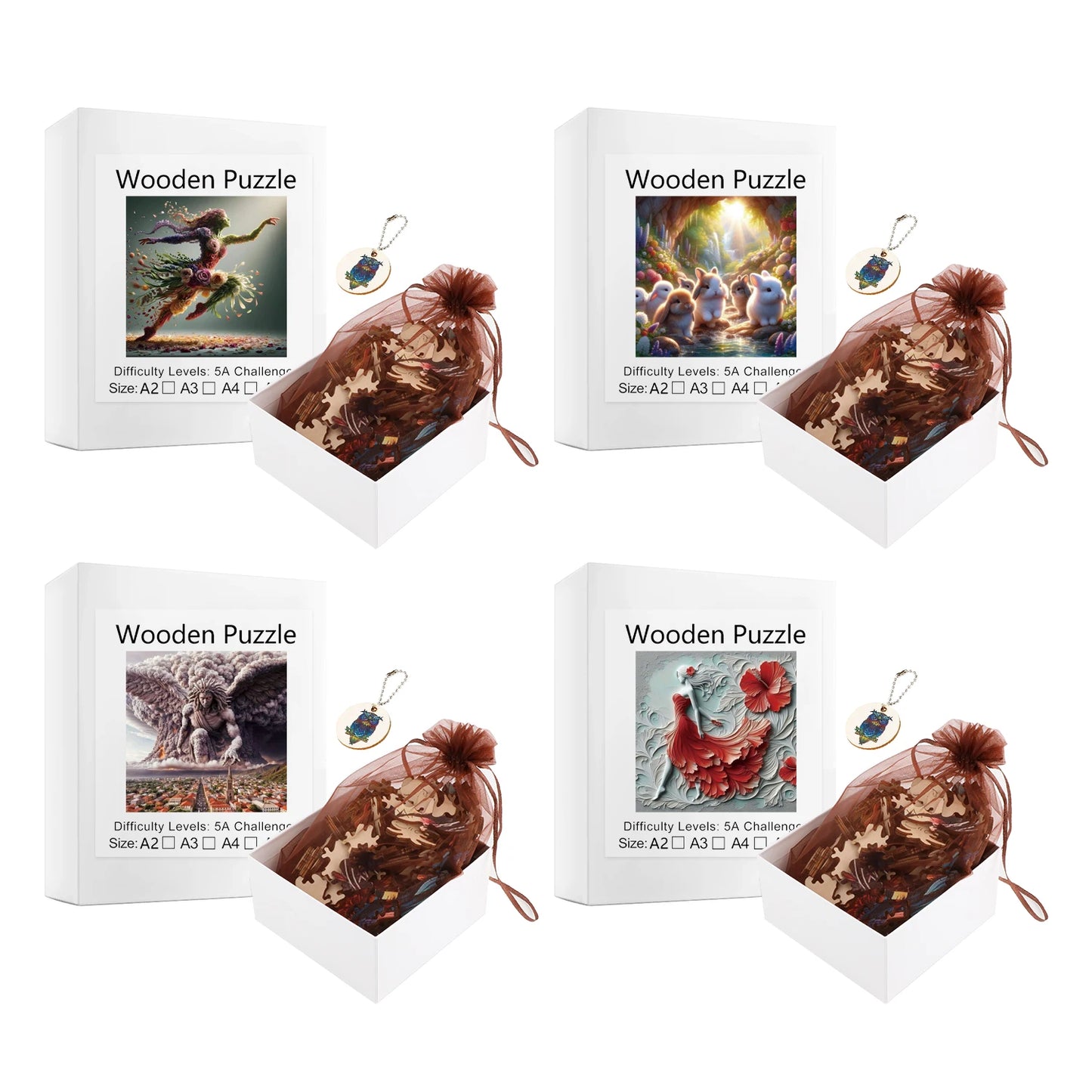 Little Bunny Beauty Animal Puzzles High Quality Jigsaw Puzzle Wooden Puzzle Best Christmas Gift