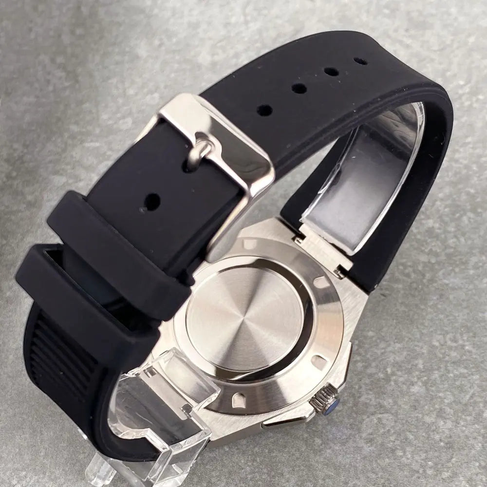 Custom New Silver 40mm Round Bezel White Dress Luxury Men Sapphire Mechanical Watch 100m Waterproof Japan NH35A Men Watches