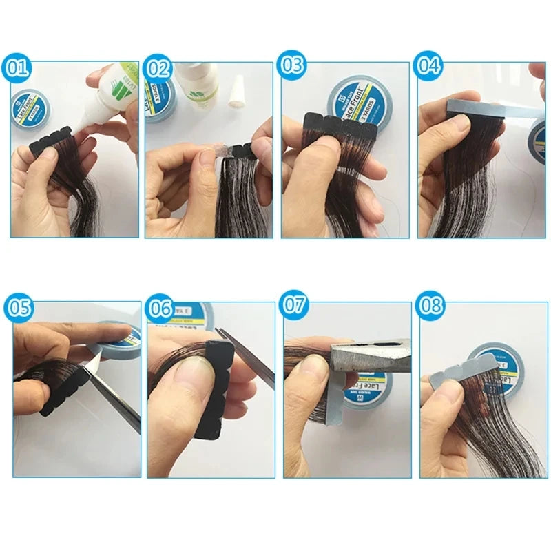 Hair System Tape Double Side Walker Tape Ultra Hold Hair Extension Tapes For Lace Closure 1 Cm 12Yards/Roll Lace Front Wig Glue
