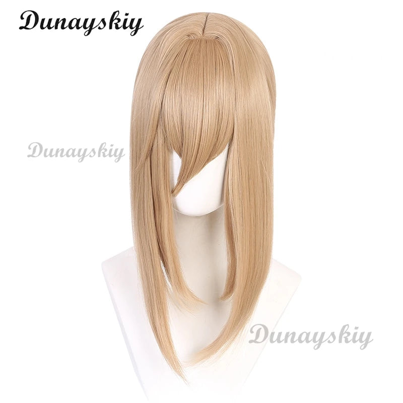 70cm Long Aponia Cosplay Wig WigsIII Signet Of Discipline Aponia Wig Linen Brown Heat Resistant Hair Wigs + Wig Cap