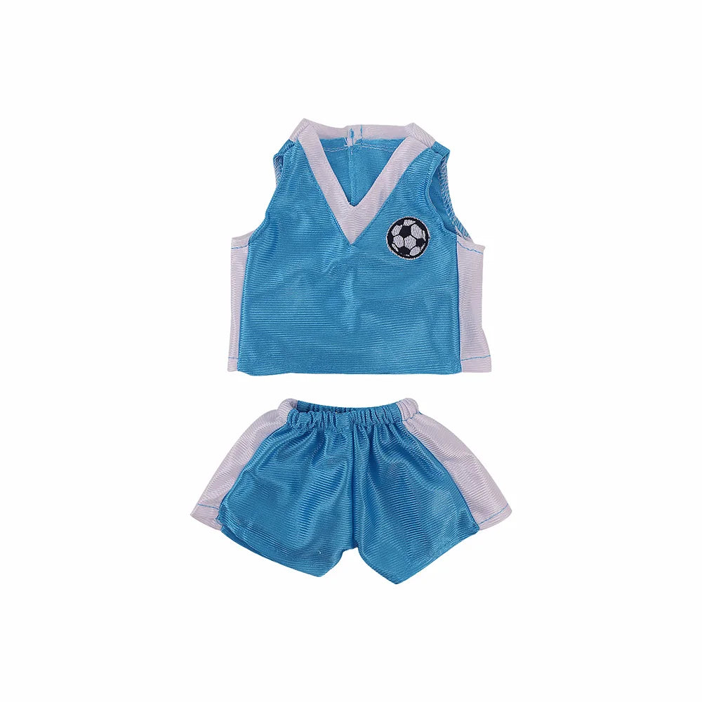 Blue Sportswear Doll Clothes Basketball Gym Shoes For 18inch American Doll 43Cm Reborn Baby items & Logan Boy Dolls Accessories