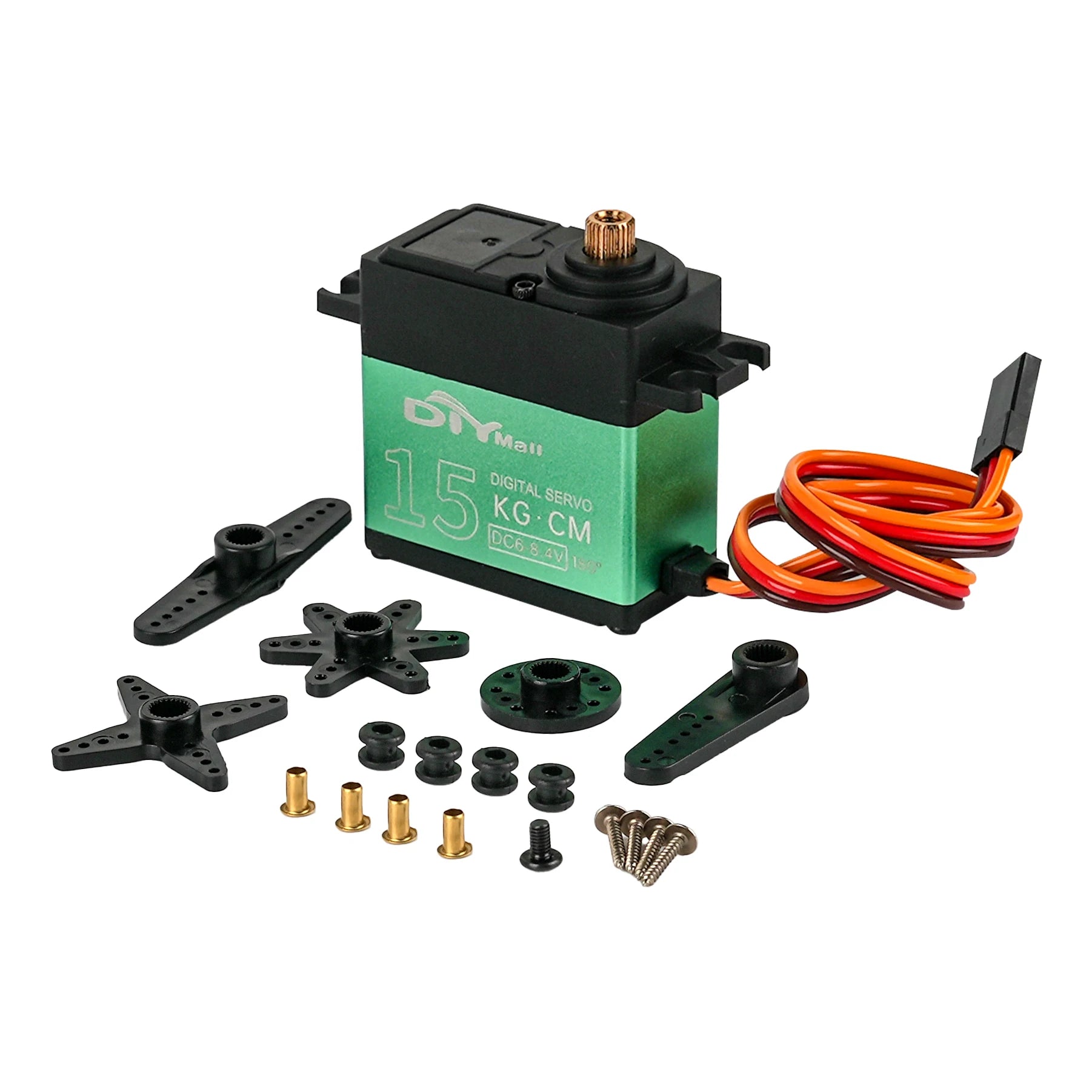 15kg TD-8815MG Digital Servo Carbon Brush Motor Metal Gear 180°/270°/360° Servos for RC Robot Car Aircraft Model Toy Power Parts