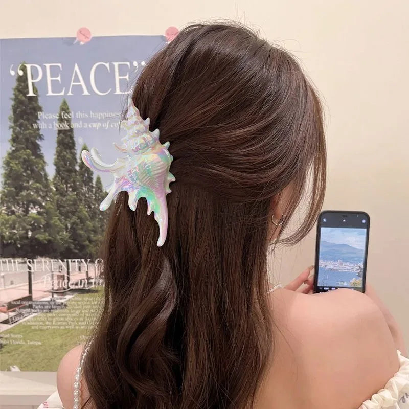 Conch Shape Party Hair Styling Barrettes for Women Girl Ocean Style Hair Clips Bride Headpiece Bridesmaid Hair Gift 2025