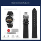 watch band For GUCCI YA1264065 Little Bee Embroidered Gucci Men's and Women's Green Genuine Lea/ther Watch Strap 20mm Bracelet