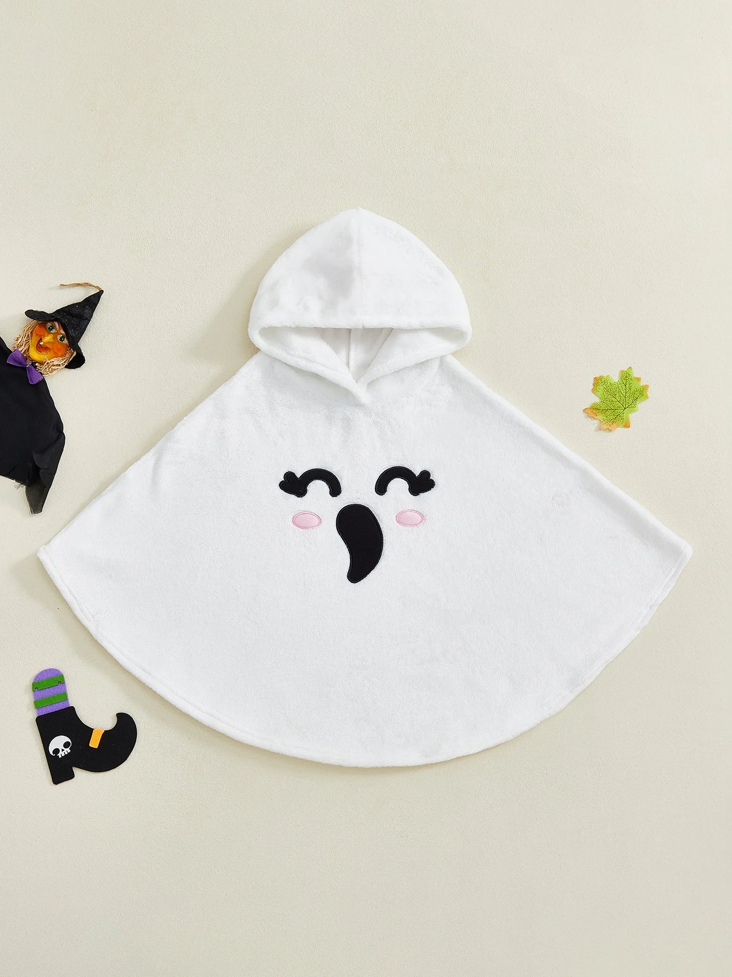 Creepy Halloween Costume for Children Black Bat Design Hooded Cloak for Toddlers and Teens