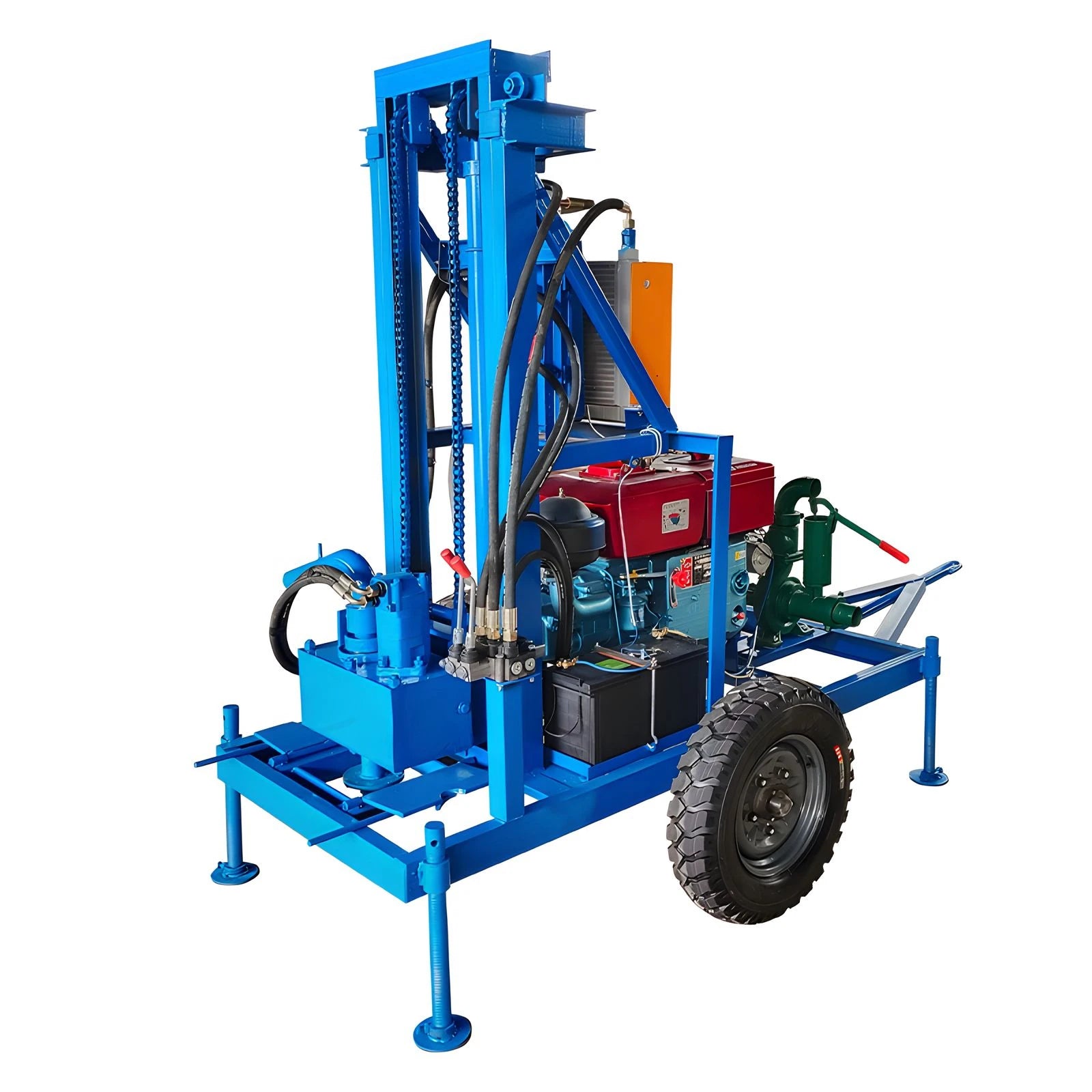 Factory sales of diesel hydraulic drilling rigs, 100m ultra-deep water well drilling rigs