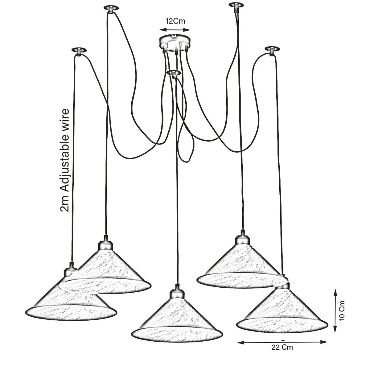 5 Head Ceiling Pendant  for Any Roomt ~3397