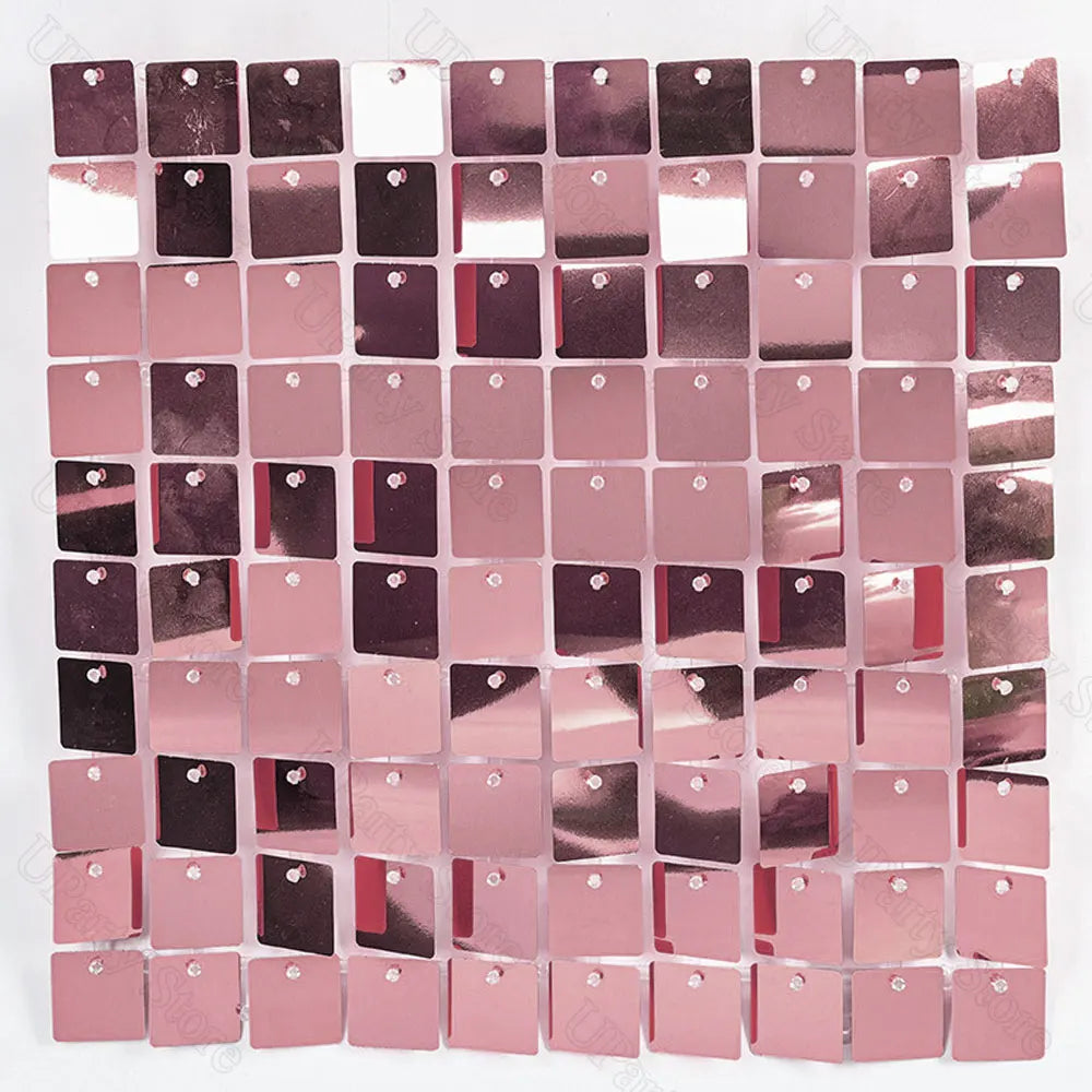 12/36Pcs Rose Gold Shimmer Wall Panels PVC Flash Glitter Sequin Panel for Birthday Baby Shower Wedding Party Backdrop Decoration