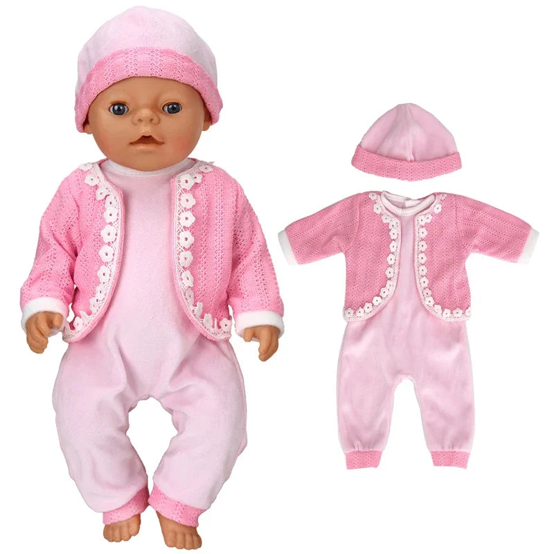 40 Cm Baby Doll Clothes Pants Set for 17 Inch Reborn Doll Out Clothing Toys Outwear Accessories