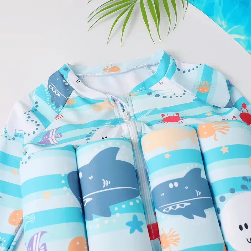 Baby Pool Floating Swimsuit One-piece Bathing Suit for Boys Girls Children Buoyancy Swimsuit Beginner Swimming Clothes