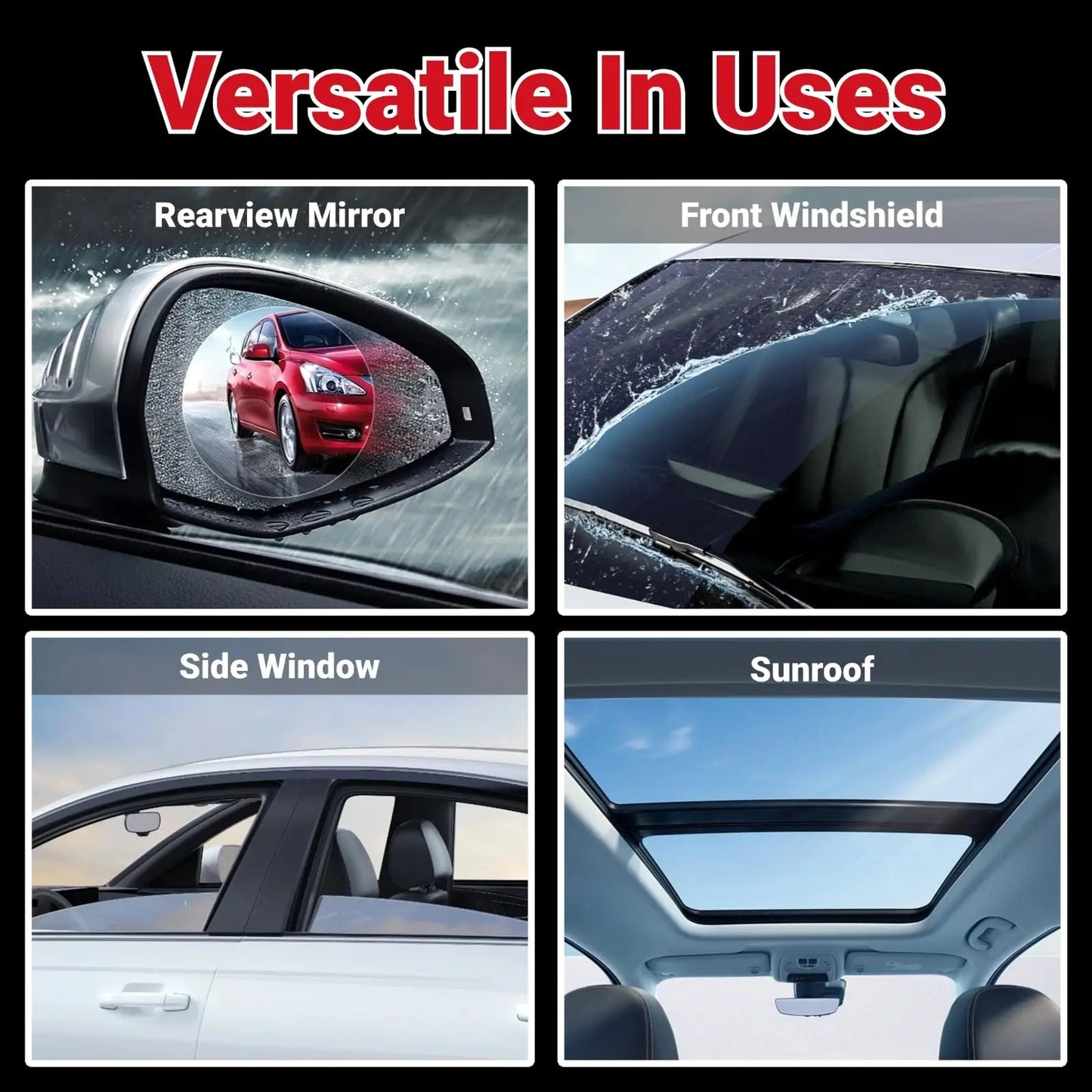 2 Pcs Automotive Oil Film Cleaning Brush, Glass Cleaning Board, 2025 New Glass Coating for Windshield, Strong Front Windshield R