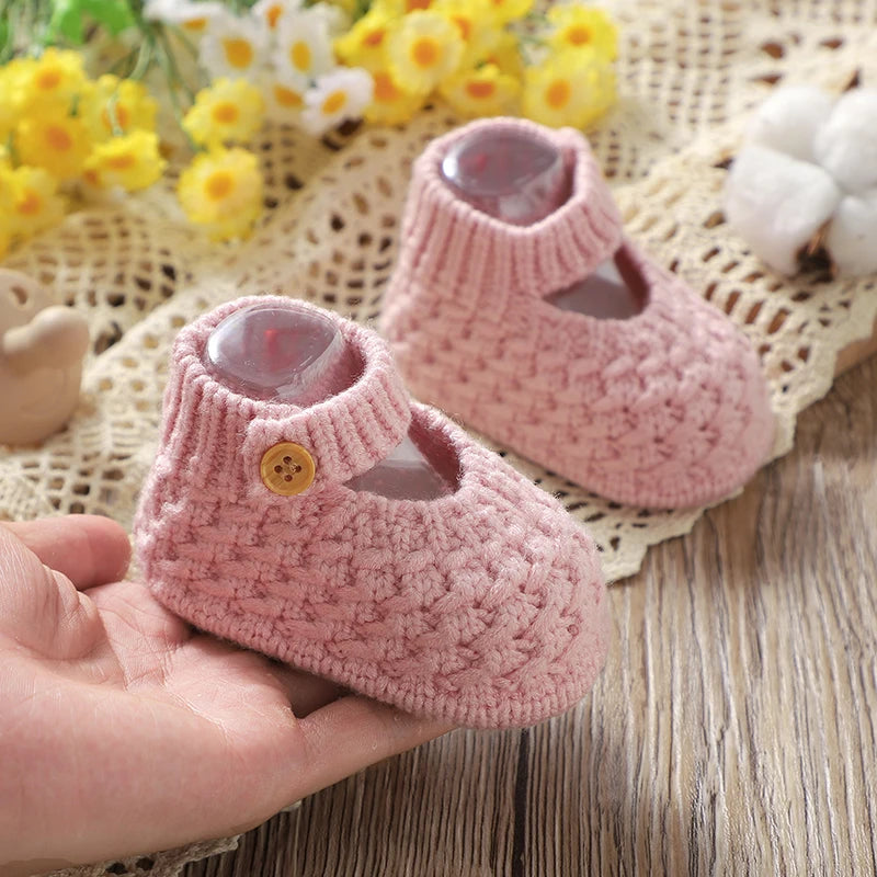 Baby Shoes Knit Newborn Boy Girl Footwear Fashion Cute Solid 0-18M Toddler Clothes Accessories Infant First Bed Boots Super Soft