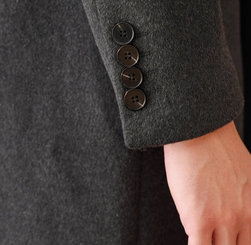 HauteWool™ – Double-Breasted Wool Coat (25% Wool Blend)