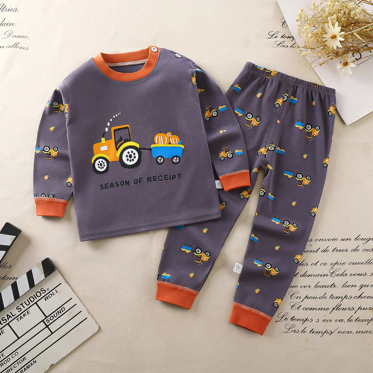 Children Underwear Set Boys Cotton Pajamas Girls Baby Autumn Clothes Long Sleepwear Cotton Kids Home Clothes Children's Clothing