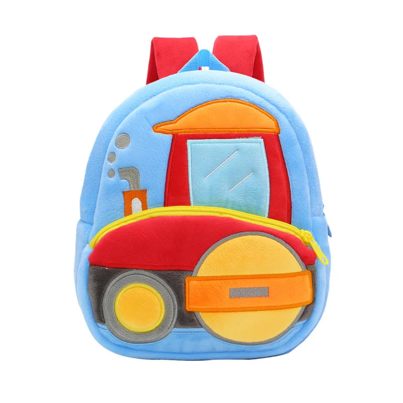 2-4 Years Old Kids Engineering Backpack Plush Christmas Gift Kids Small School Bag for Kindergarten Primary School