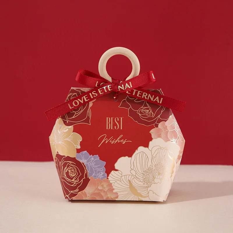 10PCS Creative Small Paper Gifts Box with Handles  Wedding Favors and Candy Boxes for Birthday Party Supplies Chocolate Box