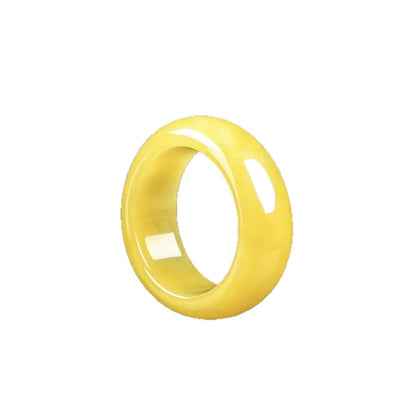 Genuine A-grade jadeite ring with full yellow color and rich pigment, exquisite jade jewelry pendant