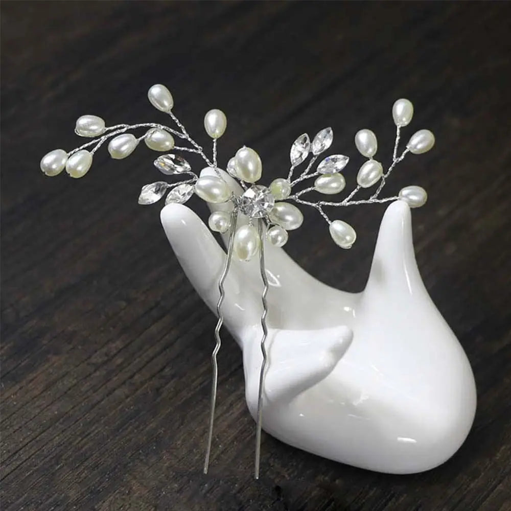 Bride Prom Crystal Rhinestone Women Jewelry Headwear Hairpin Hair Accessories Hair Fork