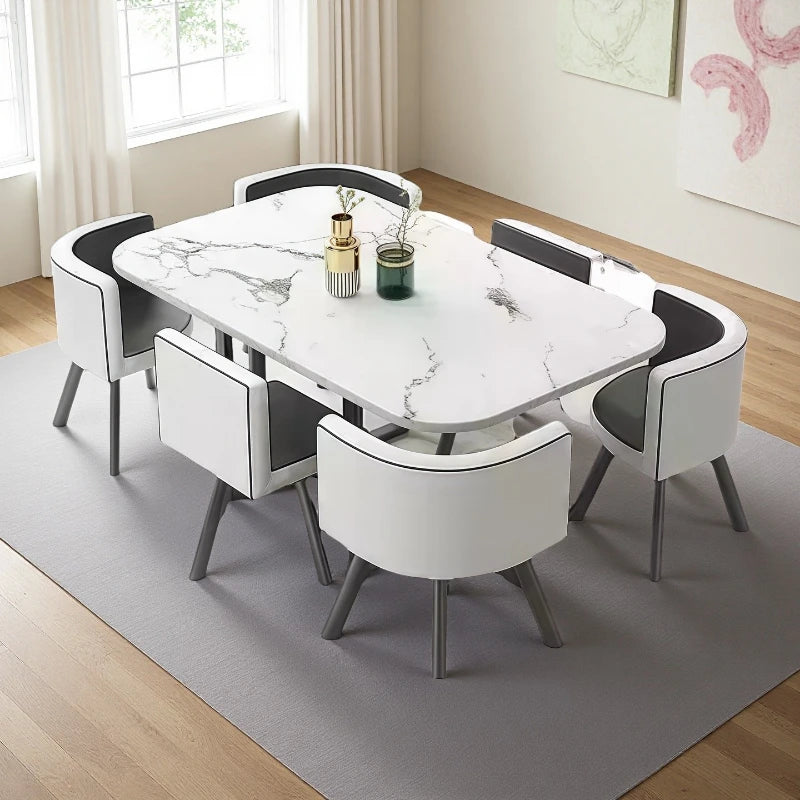 Extendable Dining Room Table Wood Contemporary Design With Chairs Kitchen Restaurant Use Mesa Redonda Comedor Professional