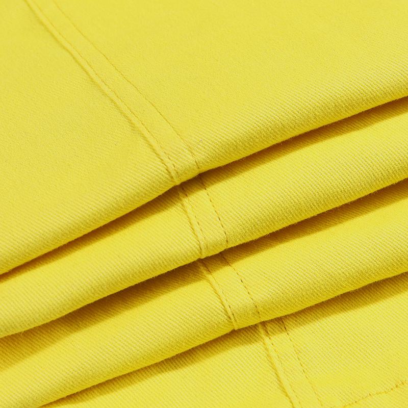 Lace up bodycon long pants autumn winter 2019 yellow sexy