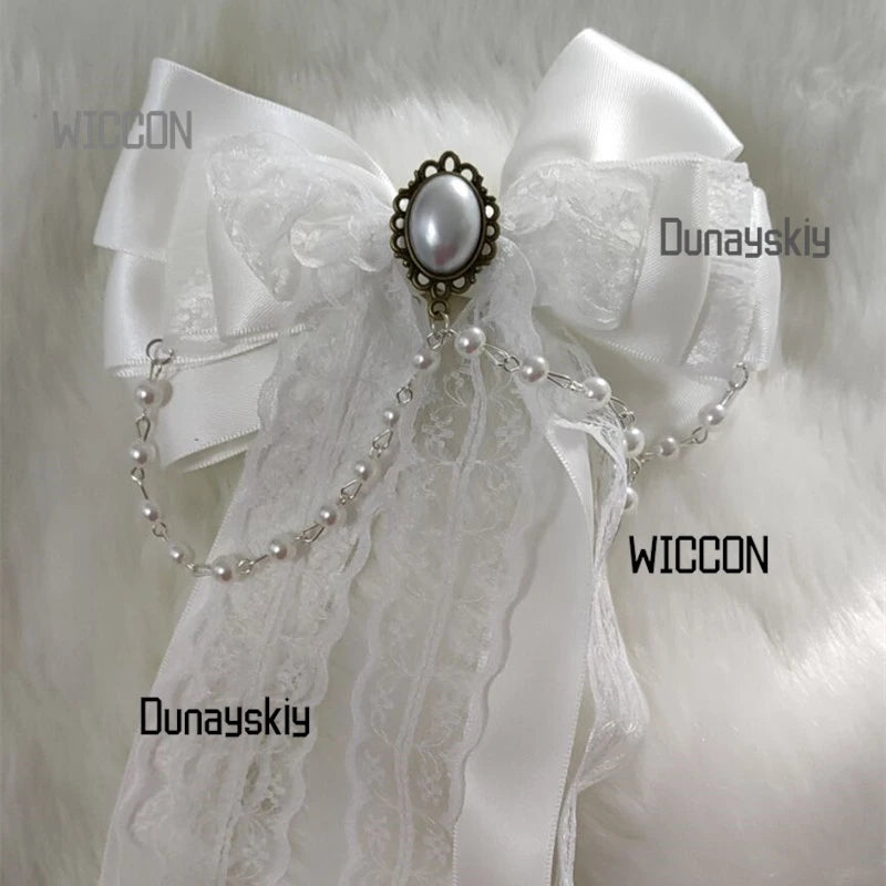 Korean Style Hair Bow Clips Elegant Ribbon Butterfly Hairpins  Lolita/Fairy Aesthetic Vintage Princess Headwear Alligator Clips