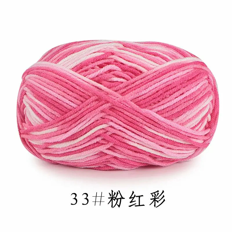5Strands 2.5mm Colorful Soft Cotton Baby Knitting Wool Yarn Crochet Craft  Crochet Fancy Yarn Hand Knitting Sweater Baby Clothes