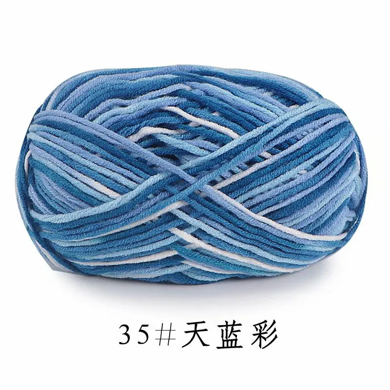 5Strands 2.5mm Colorful Soft Cotton Baby Knitting Wool Yarn Crochet Craft  Crochet Fancy Yarn Hand Knitting Sweater Baby Clothes