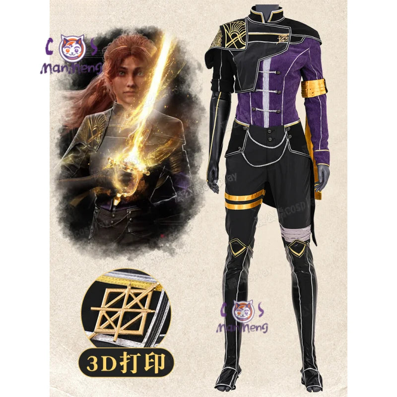 Clair Obscur: Expedition 33 Maelle Mael Cosplay Costume Coat pants gloves leg covers prop Halloween party menwomen fashion set