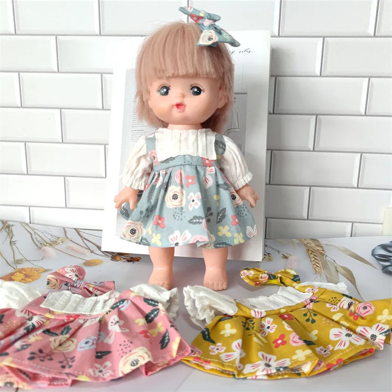 1PC Lovely Maid Outfit Suit Dress Clothes for 25cm Mellchan Baby Doll Accessories Fit 1/6 BJD Doll Girls DIY Gifts