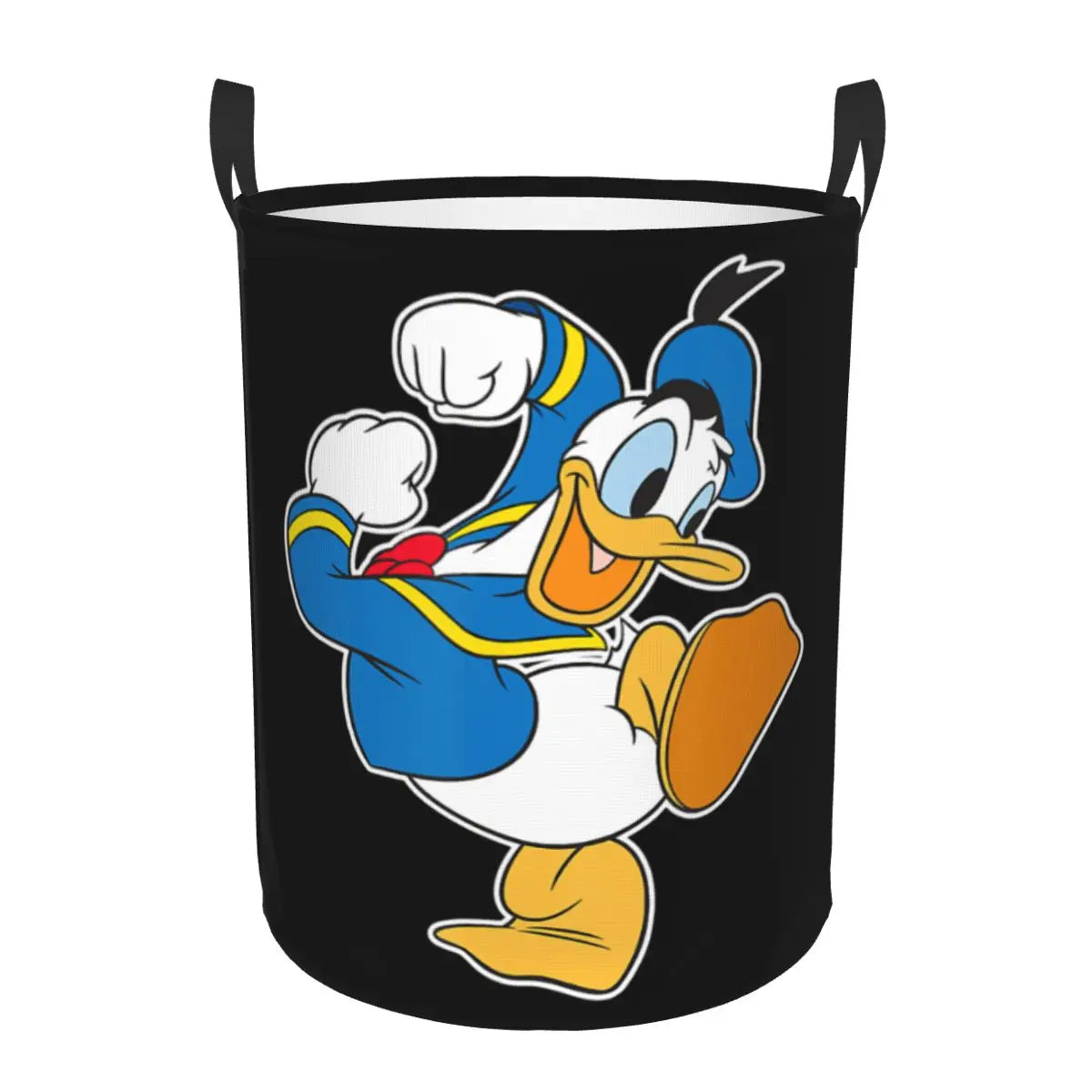 Custom Donald Duck Cartoon Laundry Basket Foldable Large Clothes Storage Bin Baby HamperCustom
