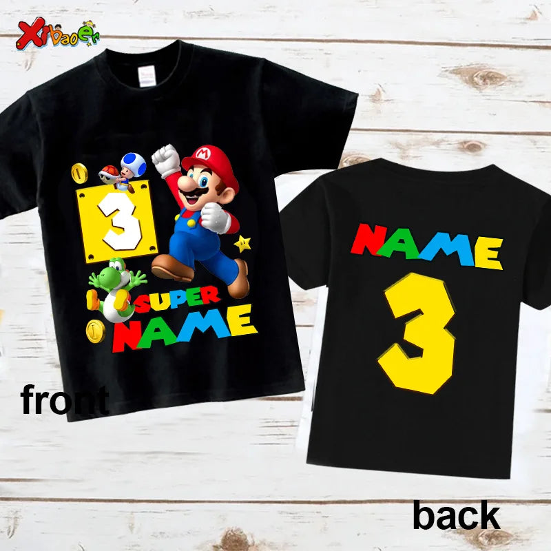 6th Birthday Boy Shirt Matching Outfits T Shirts Party Kids Shirts Baby Boy Clothes Shirts 7th Birthday Custom Name T Shirt Top