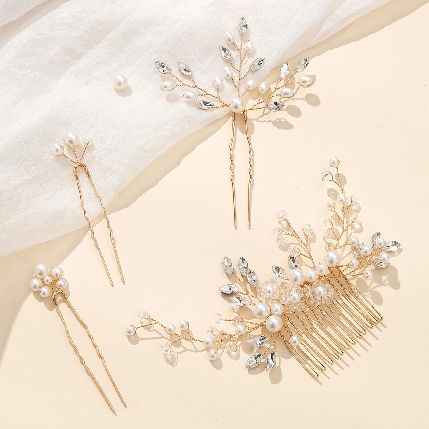 Wedding U-Shape Hairpin Hair Comb Set Luxurious Hair Jewelry Hair Styling Tool for Birthday Stage Party Hairstyle Making