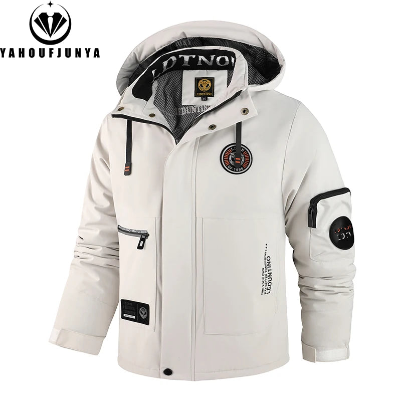 Winter Men Outdoor Windbreak Warm Travel Jacket Men Hooded Casual Fashion Sport Waterproof Climbing Trekking Jacket Male Coat