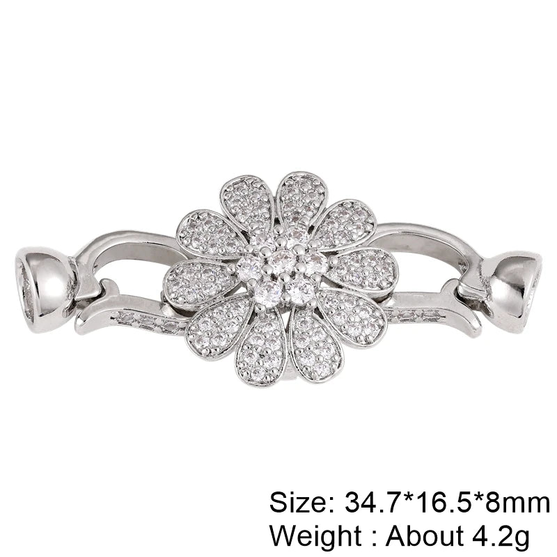 Juya 18K Gold Plated Baroque Pearls Connector Fastener Clasps DIY Jewelry Making Accessories Women Beads Lock Closure Supplies