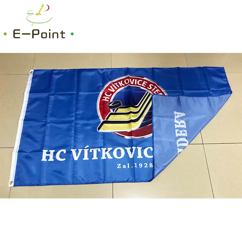 Czech Republic Ice Hockey Team HC Vitkovice Ridera 3ft*5ft (90*150cm) Size Christmas Decorations for Home Flag Banner Gifts