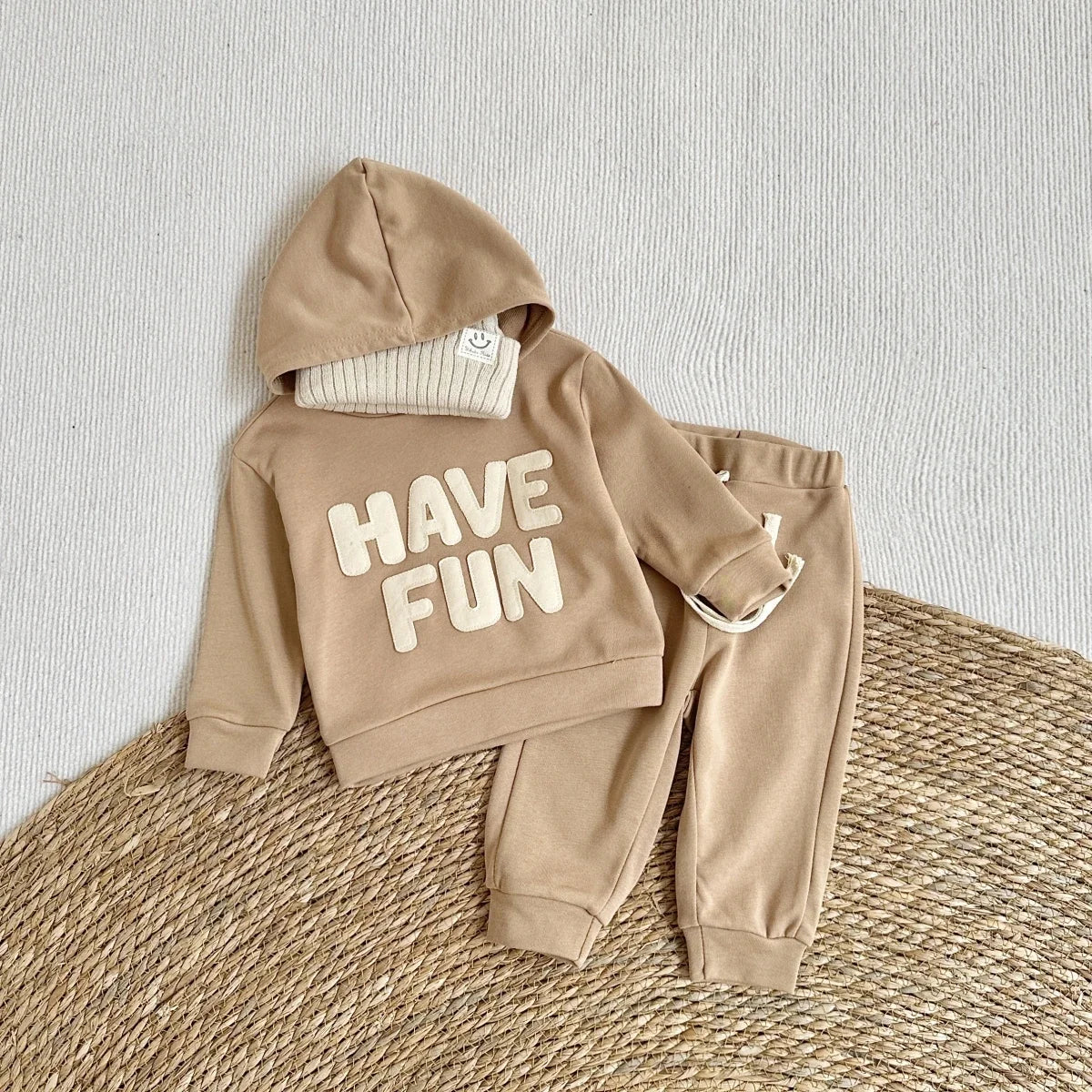 Newborn Baby Clothes Set Boys Girls Hoodies Suit Casual Style Letter Print 2PCS Sets Children Baby Sweatshirt Spring Autumn