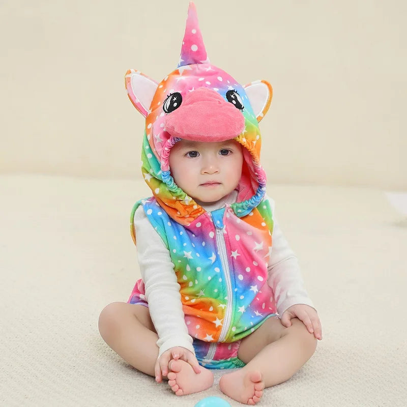 MICHLEY Carnival Baby Romper Bodysuit Sleeveless Newborn Clothes Infant Toddler Clothing Halloween Photography Prop For Boy Girl