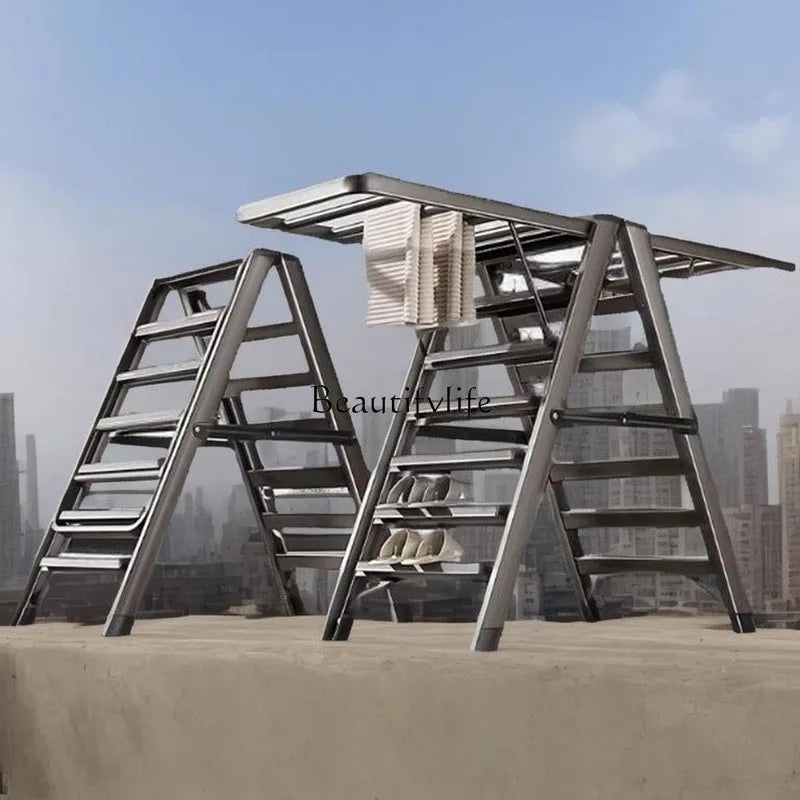 Modern Adjusable Clothes Hanger Mulifunction Pretty Bathroom Clothes Drying Rack Organizer Foldable Appendiabiti Home Furniture