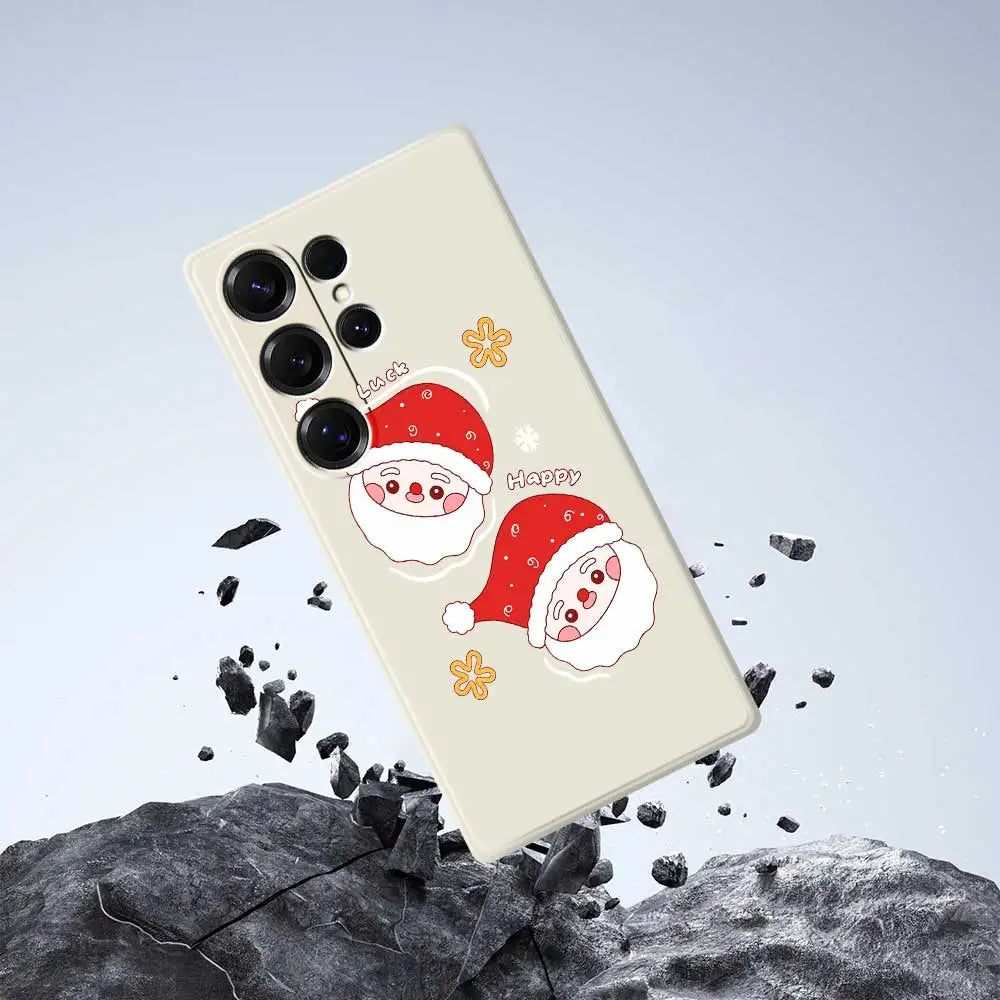 Cute Christmas Phone Case For Samsung Galaxy S25 S24 S23 S22 S21 S20 Ultra Plus S10 Plus S24FE S23 FE S22FE S21 FE S20 FE Cover