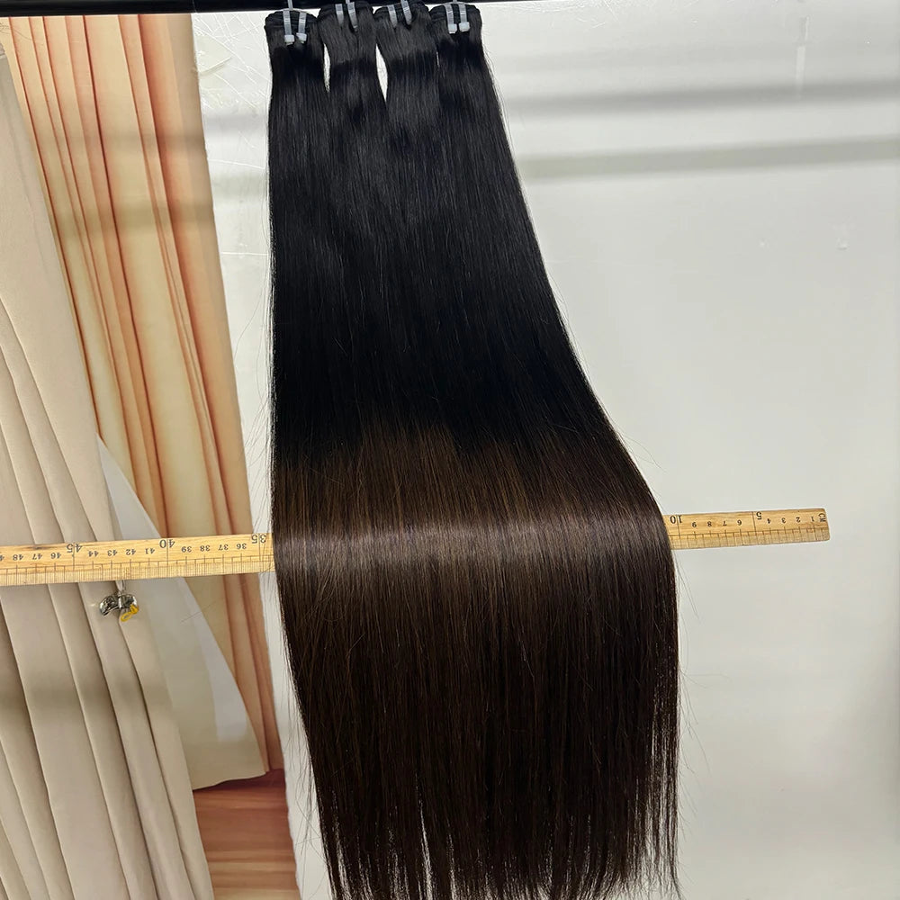 V Beauty Raw Hair Bundles Double Weft Virgin Human Hair Honey Color Bone Straight Unprocessed 16A Grade Double Drawn Extensions