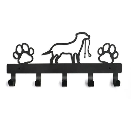 1pc Iron Art, Metal Paw Pet Dog Hanger  Coat Key Lead Leash Wall Rack Holder Organizer, Towel Rack，Organizer，Storage rack