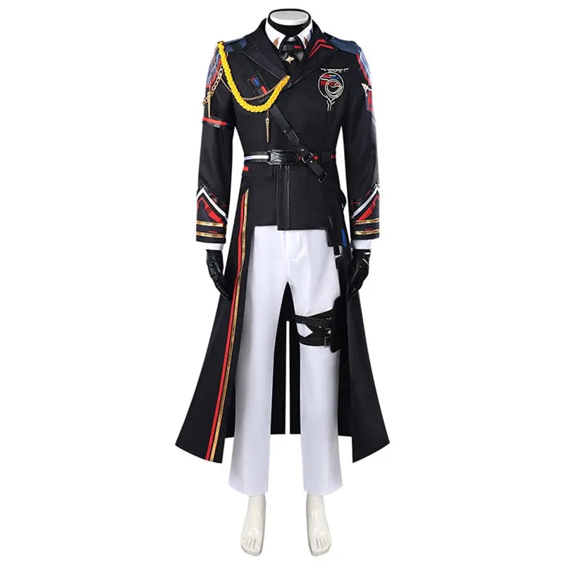10PCS Game Love And Deepspace Caleb Cosplay Costume Cloudsreach Strategy Calebs Farspace Colonel Coat For Hallowmas Carnival Men