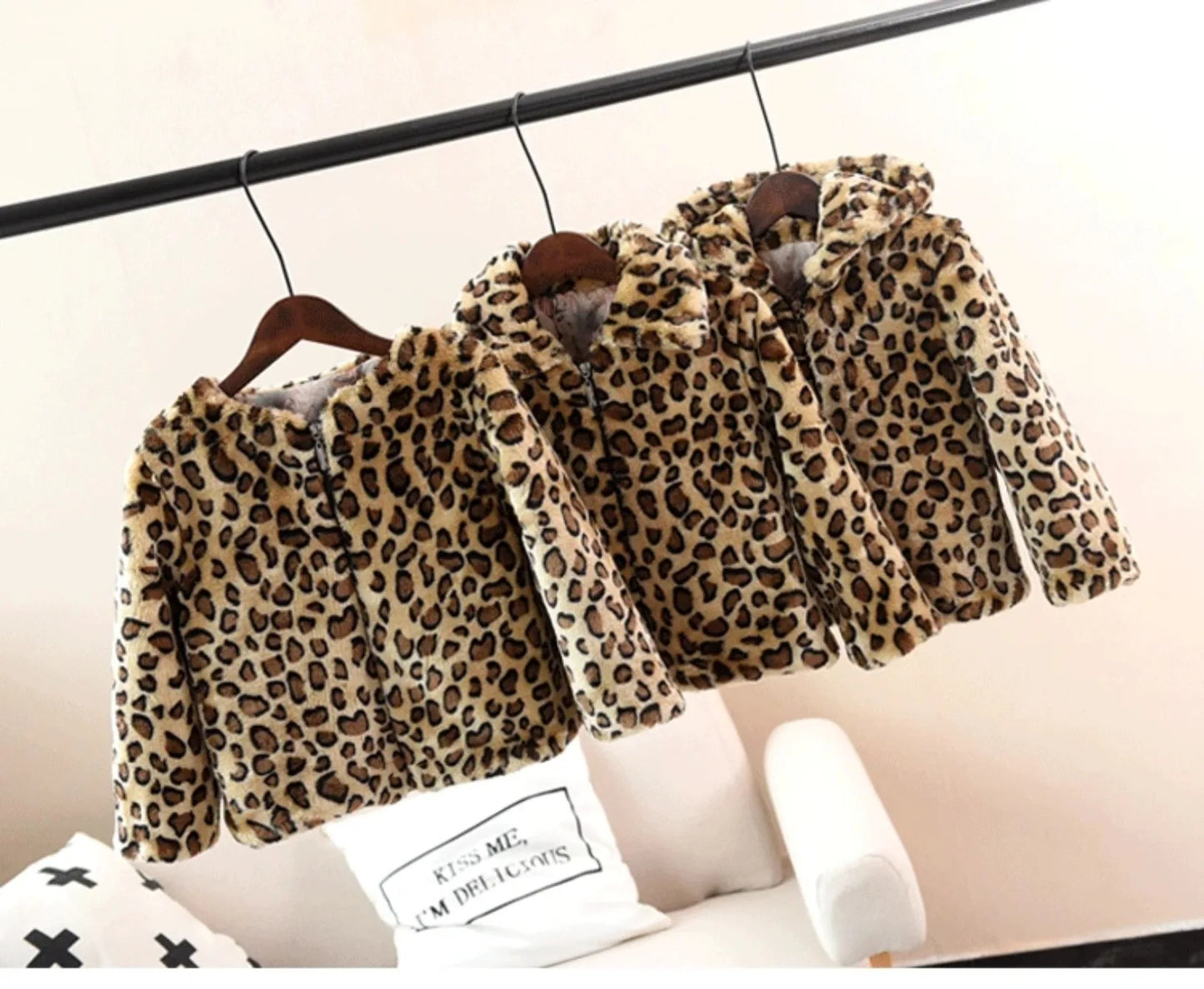 Winter Clothing Children's Imitation Rabbit Fur Jacket Boys and Girls Coat Thickened Velvet Cotton Coat Cotton Baby Fur Sweater